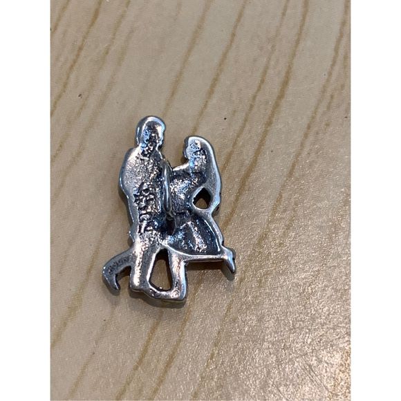 Square Dancing Couple Sterling Silver Jewelry Charm #western #dance - Picture 2 of 5